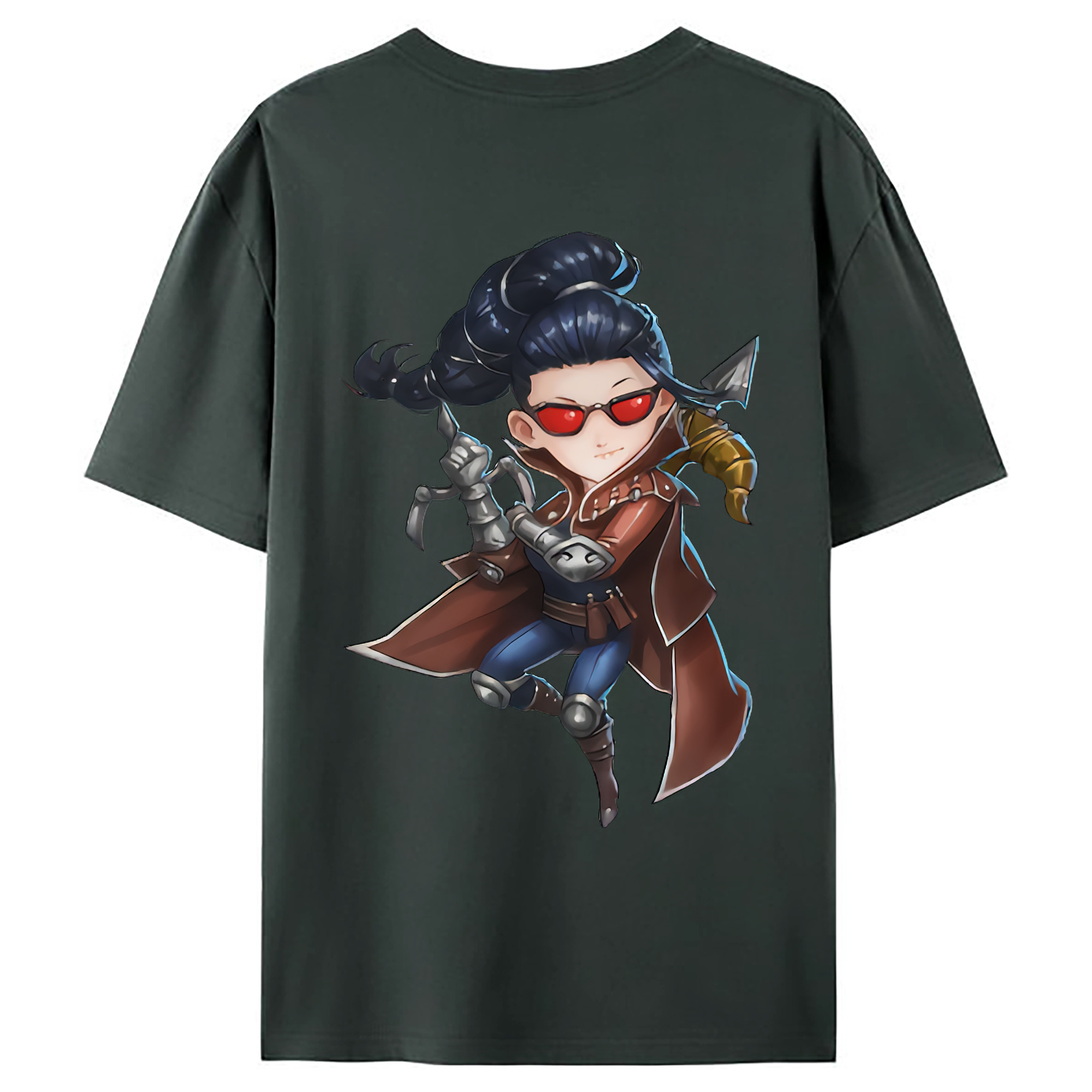 （画像用） リーグ・オブ・レジェンド League of Legends LOL 綿100％ メンズ半袖Tシャツ（バックプリント） 通気性